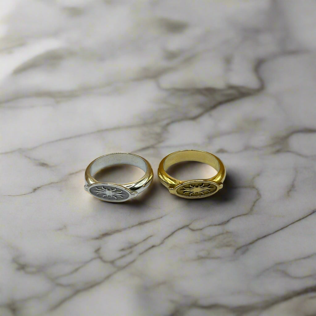 Greco-Roman Leaf and Sun Ring