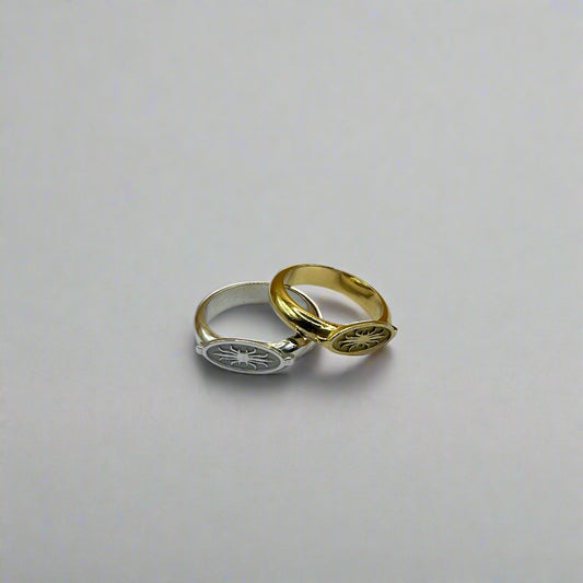 Greco-Roman Leaf and Sun Ring
